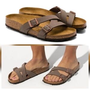 Birkenstock Womens 37 (US 6/6.5) Mocha Brown Yao Balance Germany Buckels Comfort